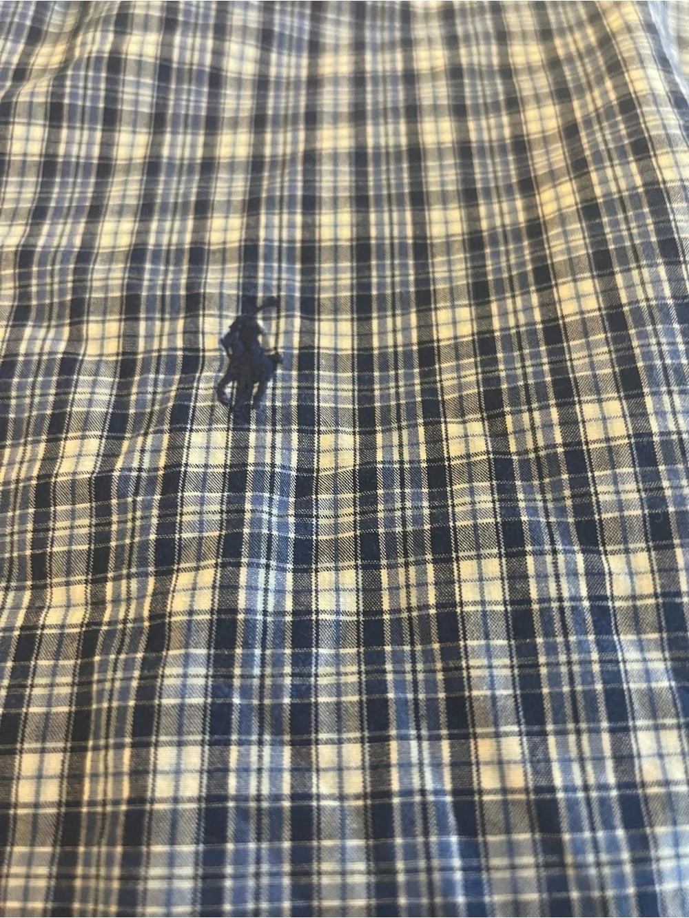 Ralph Lauren Blue Plaid Long-Sleeve Button-Down Shirt